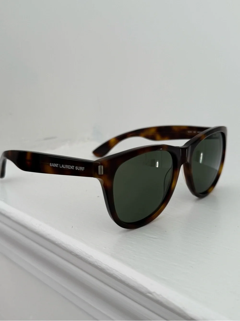 Saint Laurent Black Leather Sunglasses Case